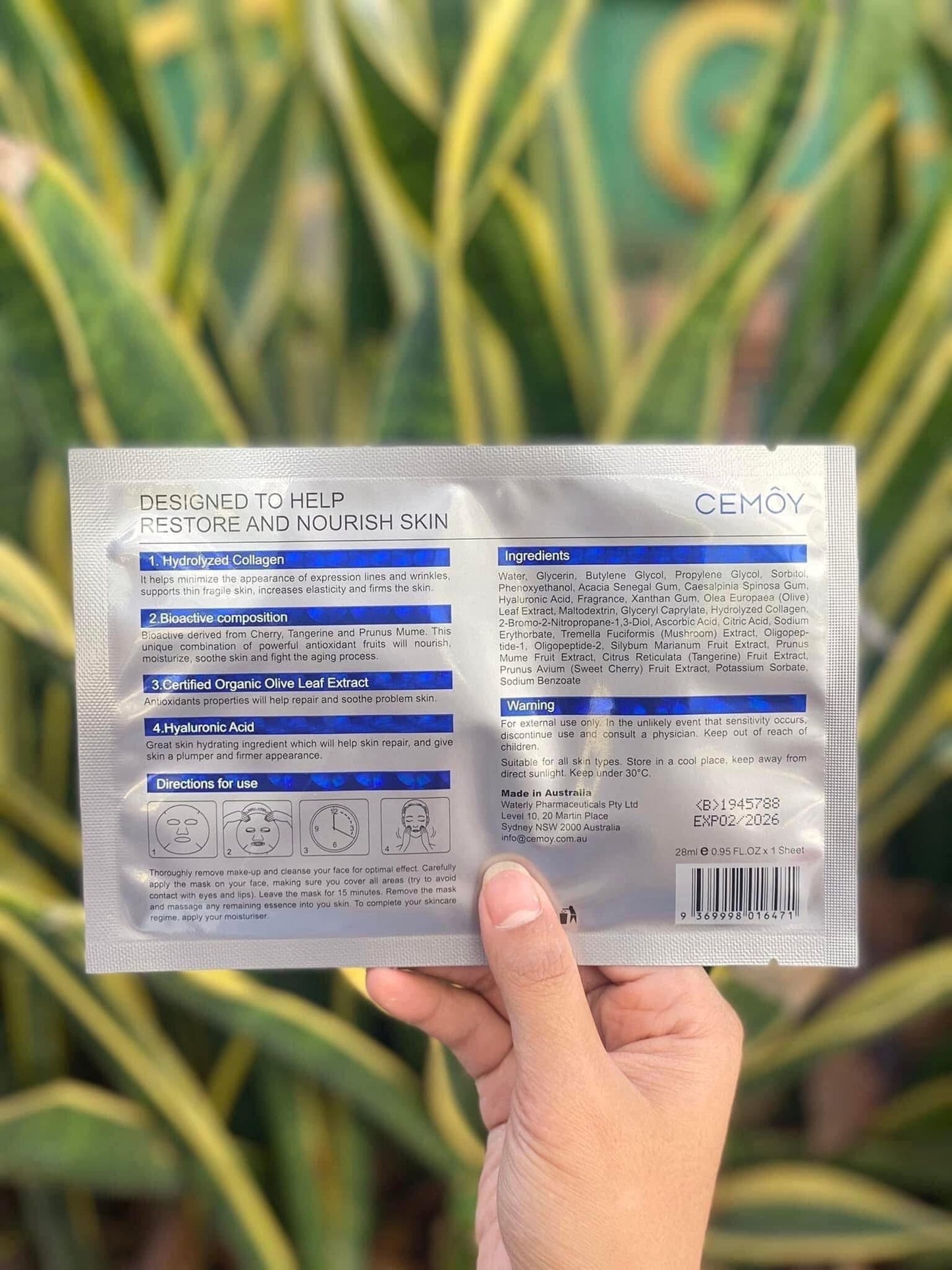 Cemoy - Hydra Ampoule Face Mask - Lemonbaby