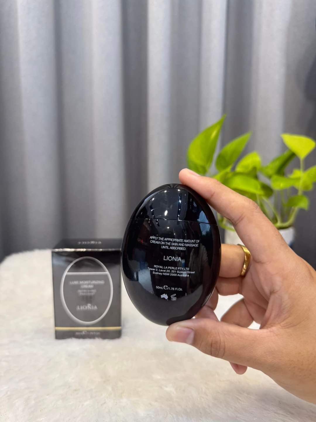 Lionia luxe moisturizing cream refreshing fragrant black - 50ml - Lemonbaby