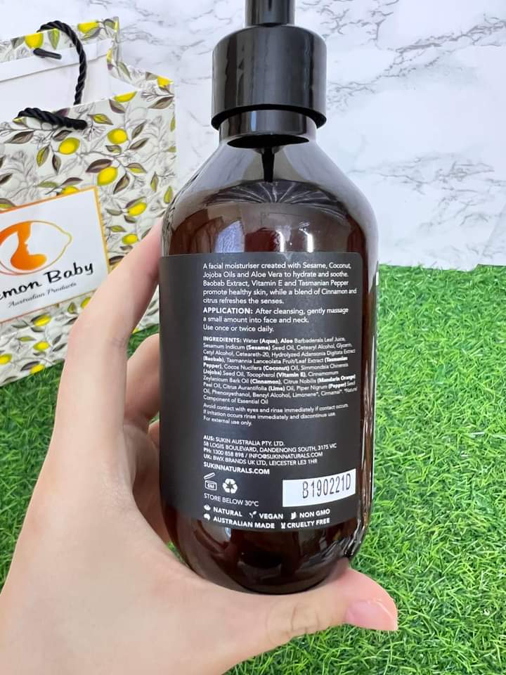 Sukin facial moisture for men (225ml) - Lemonbaby