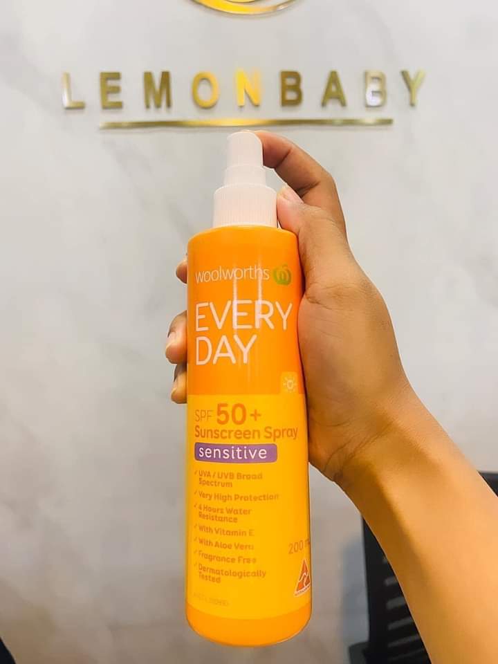 Woolworths - Suncreen spf50+ Spray 200ml - Lemonbaby