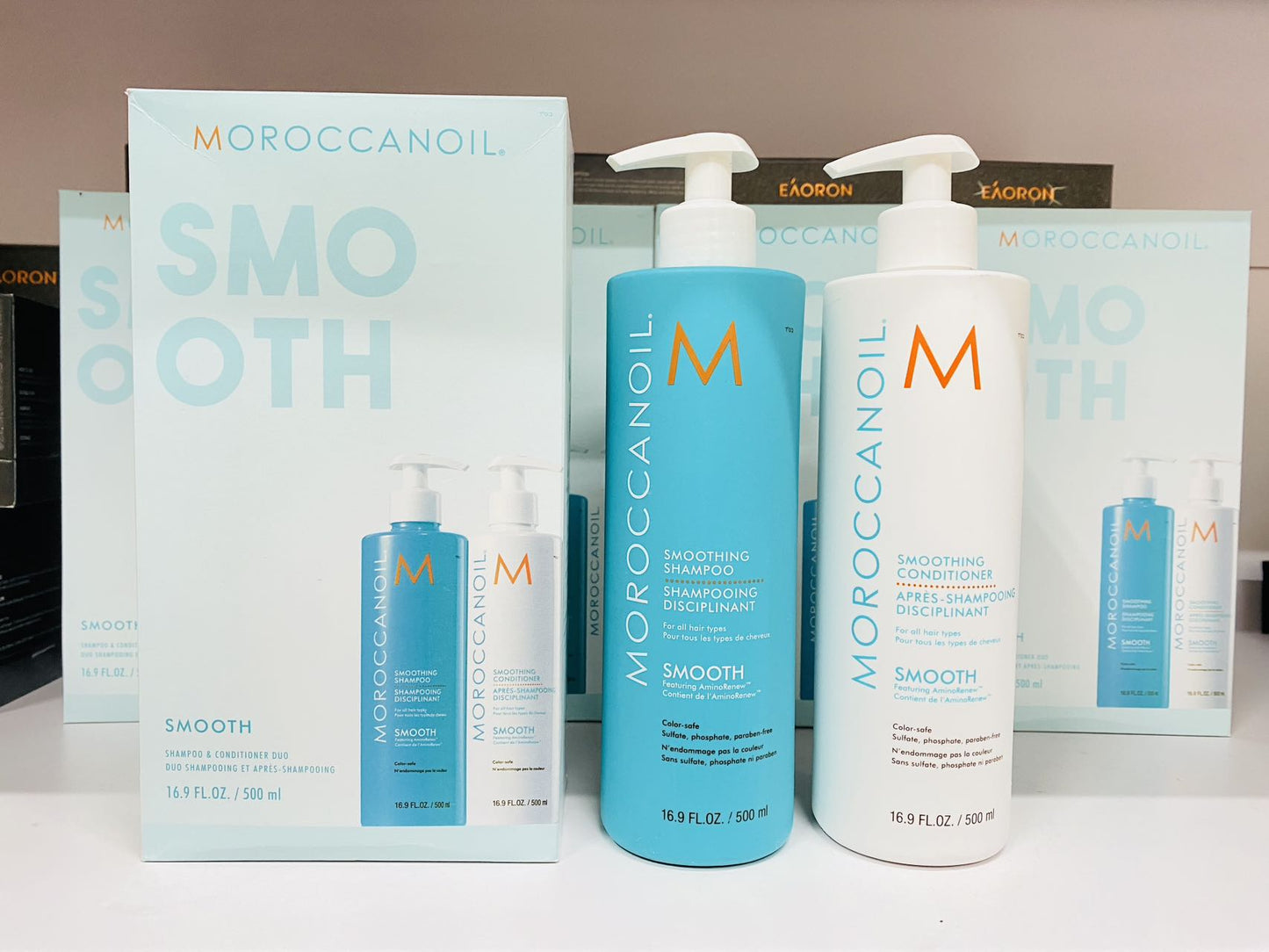 
                  
                    Moroccanoil smooth + shampoo conditioner (500ml+500ml) - Lemonbaby
                  
                
