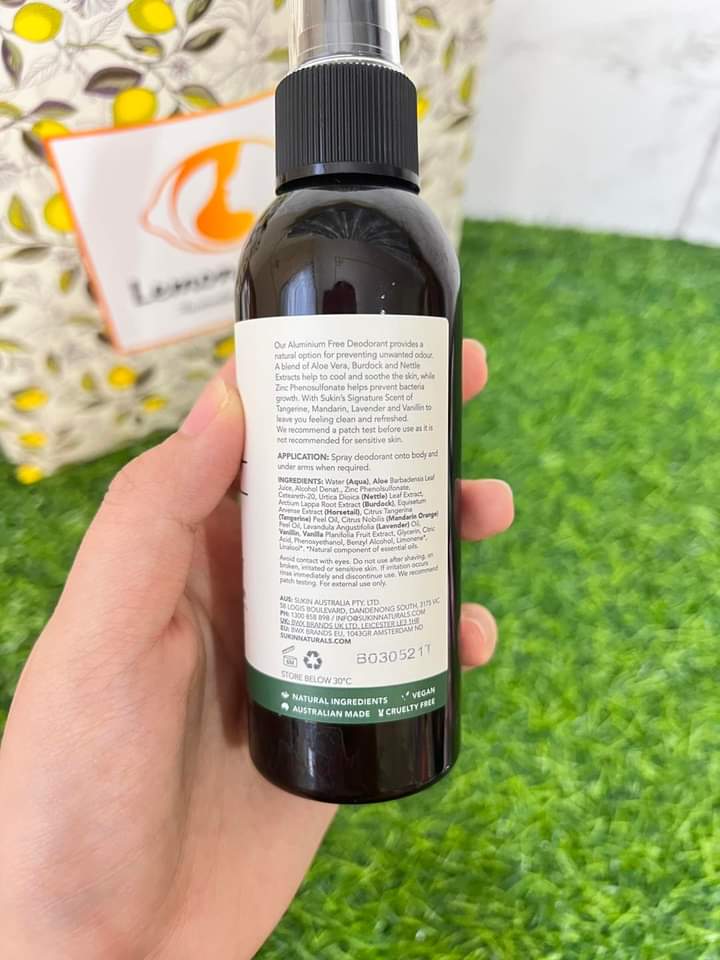
                  
                    Sukin natural deodorant spray(125ml) - Lemonbaby
                  
                