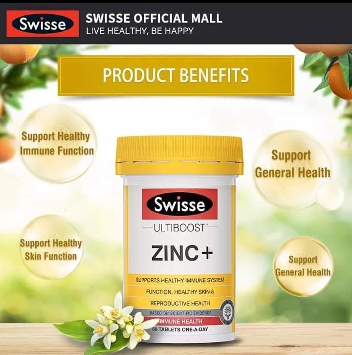 
                  
                    Swisse - Ultiboost Zinc + ( 60tablets , 120tablets ) - Lemonbaby
                  
                